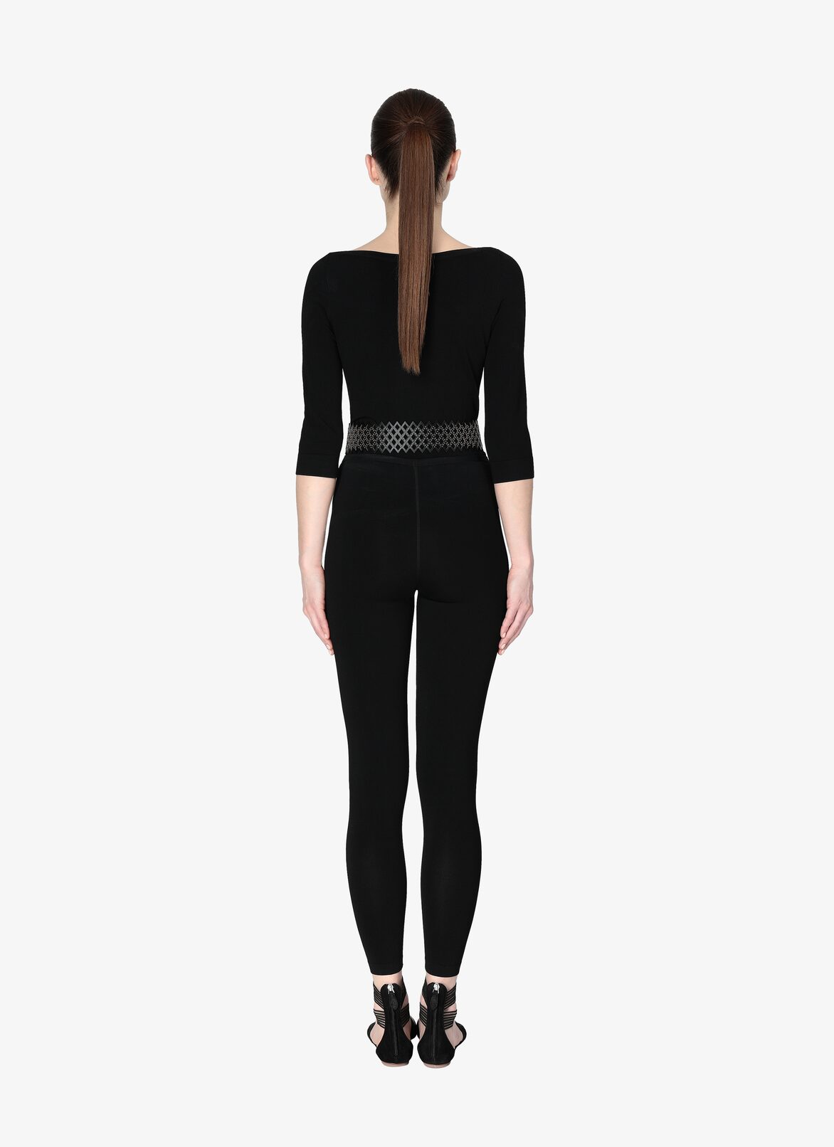 BELT CUIR LUX LOSANGE+CLOU BLACK ALAÏA BLACK  BELT CUIR LUX LOSANGE+CLOU BLACK